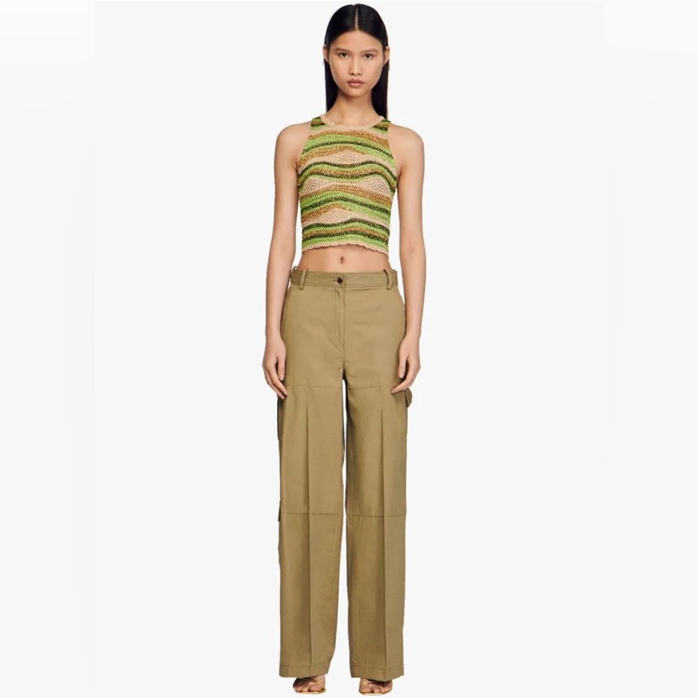 Sandro Popeye Wide Leg Cargo Pants